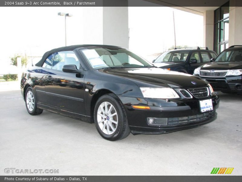 Black / Parchment 2004 Saab 9-3 Arc Convertible