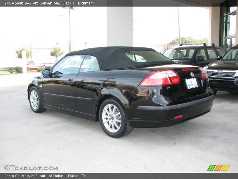 Black / Parchment 2004 Saab 9-3 Arc Convertible