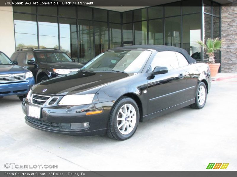 Black / Parchment 2004 Saab 9-3 Arc Convertible