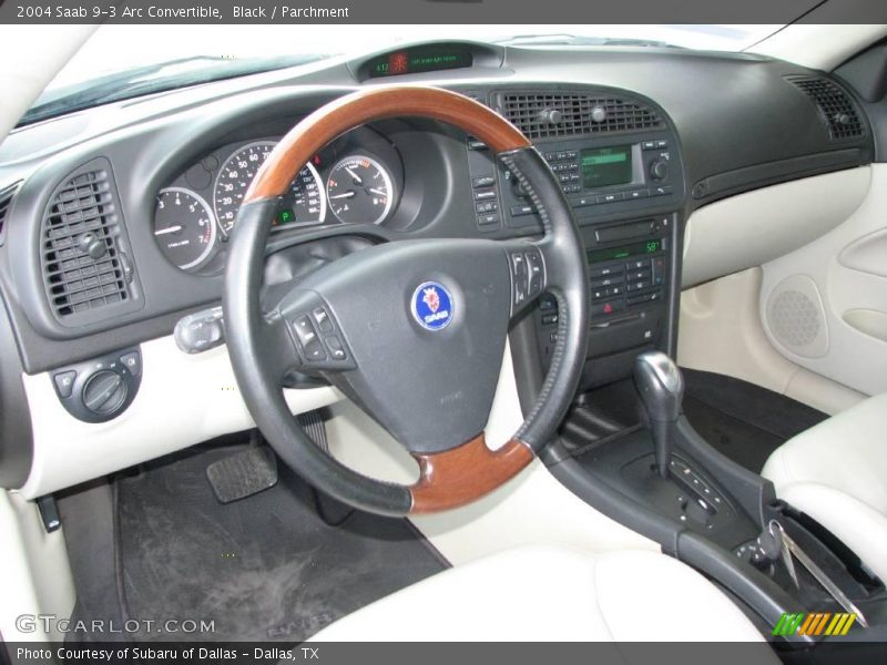Black / Parchment 2004 Saab 9-3 Arc Convertible
