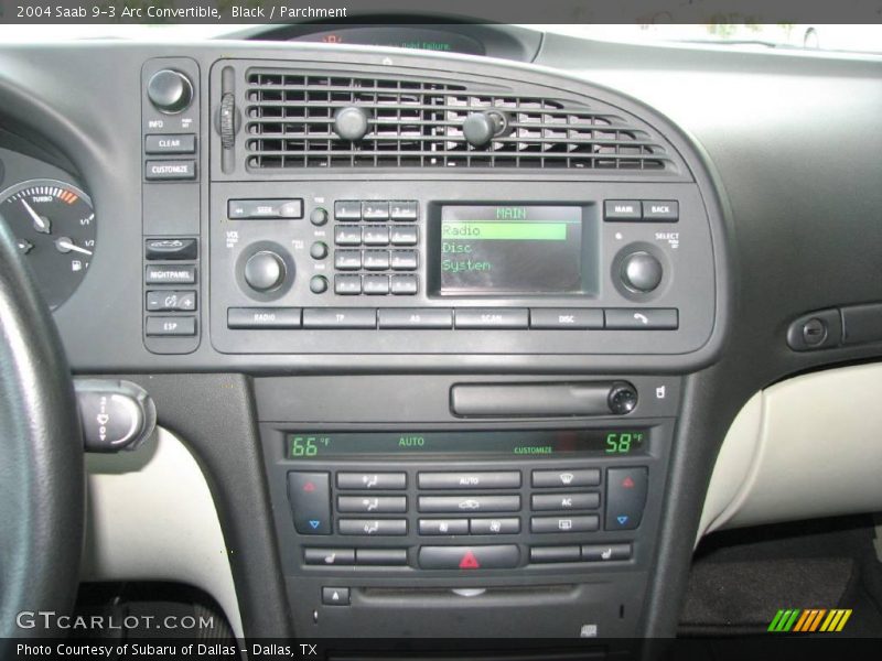 Black / Parchment 2004 Saab 9-3 Arc Convertible