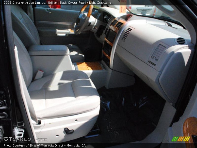 Brilliant Black Crystal Pearl / Light Graystone 2008 Chrysler Aspen Limited