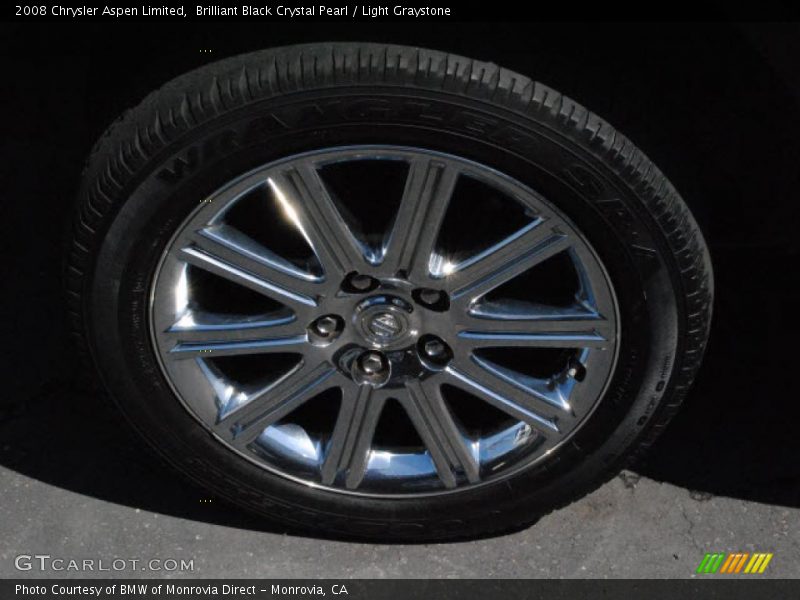 Brilliant Black Crystal Pearl / Light Graystone 2008 Chrysler Aspen Limited