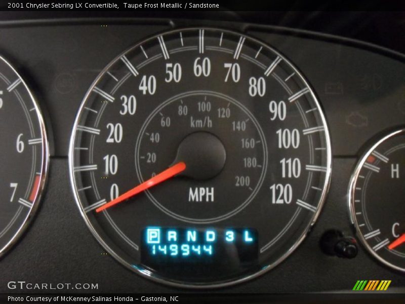 Taupe Frost Metallic / Sandstone 2001 Chrysler Sebring LX Convertible