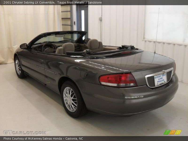 Taupe Frost Metallic / Sandstone 2001 Chrysler Sebring LX Convertible