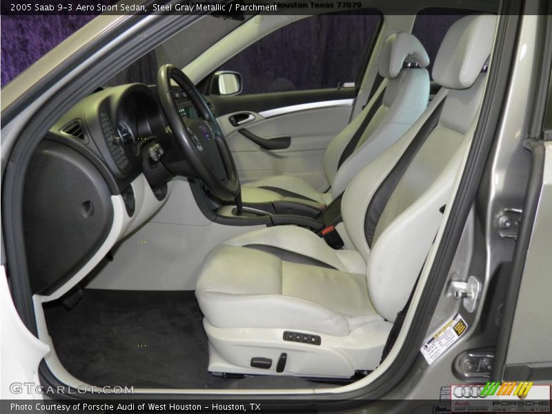 Steel Gray Metallic / Parchment 2005 Saab 9-3 Aero Sport Sedan