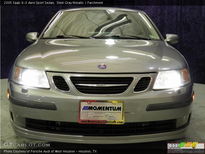 Steel Gray Metallic / Parchment 2005 Saab 9-3 Aero Sport Sedan