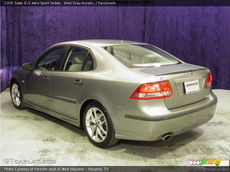 Steel Gray Metallic / Parchment 2005 Saab 9-3 Aero Sport Sedan