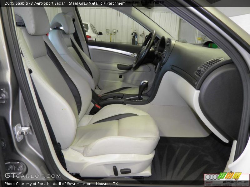 Steel Gray Metallic / Parchment 2005 Saab 9-3 Aero Sport Sedan