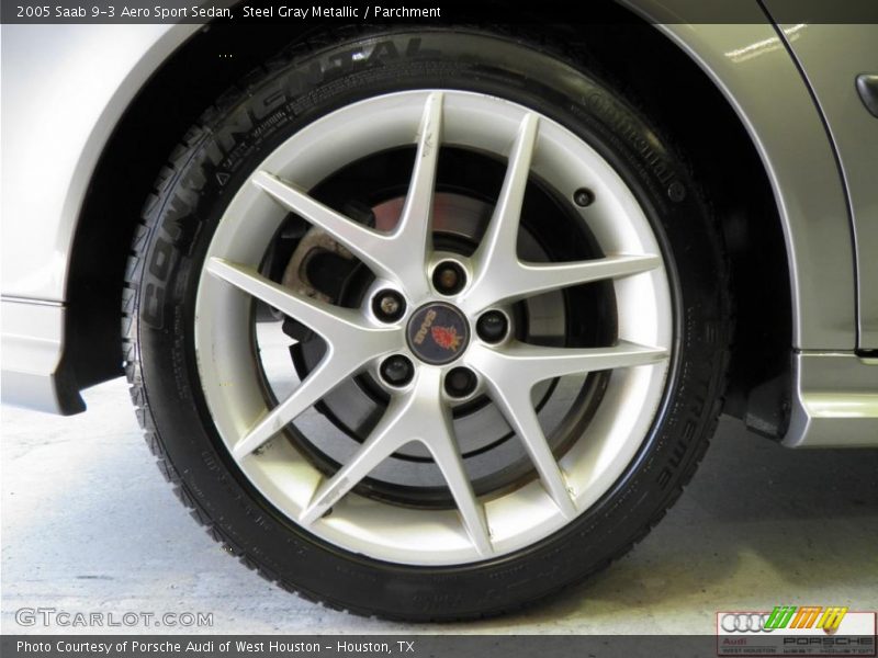 Steel Gray Metallic / Parchment 2005 Saab 9-3 Aero Sport Sedan