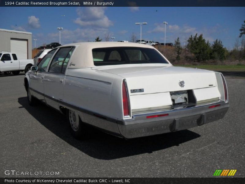 White / Burgundy 1994 Cadillac Fleetwood Brougham Sedan