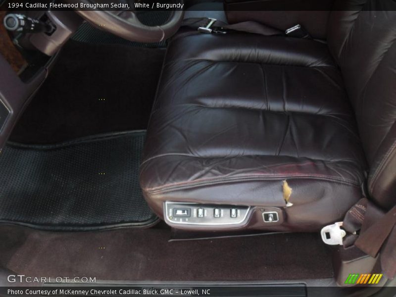 White / Burgundy 1994 Cadillac Fleetwood Brougham Sedan