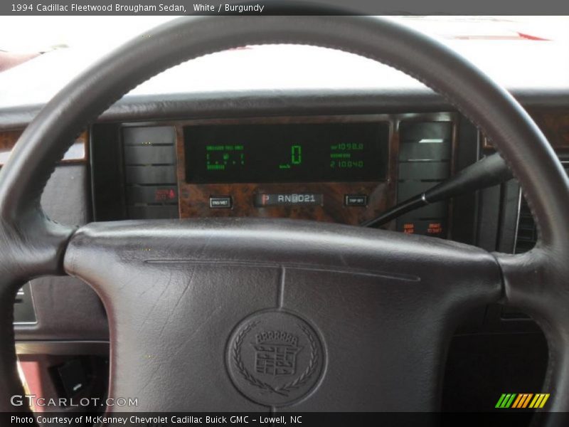 White / Burgundy 1994 Cadillac Fleetwood Brougham Sedan