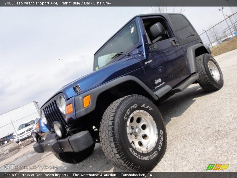 Patriot Blue / Dark Slate Gray 2003 Jeep Wrangler Sport 4x4