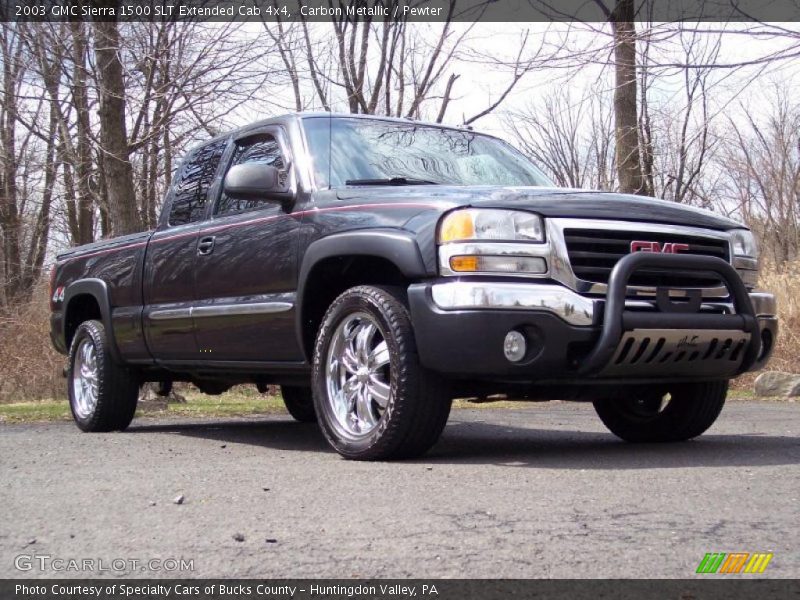 Carbon Metallic / Pewter 2003 GMC Sierra 1500 SLT Extended Cab 4x4