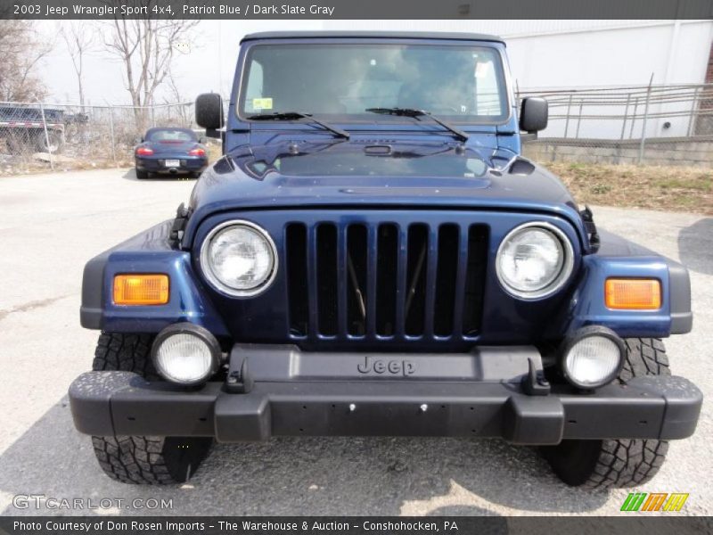 Patriot Blue / Dark Slate Gray 2003 Jeep Wrangler Sport 4x4