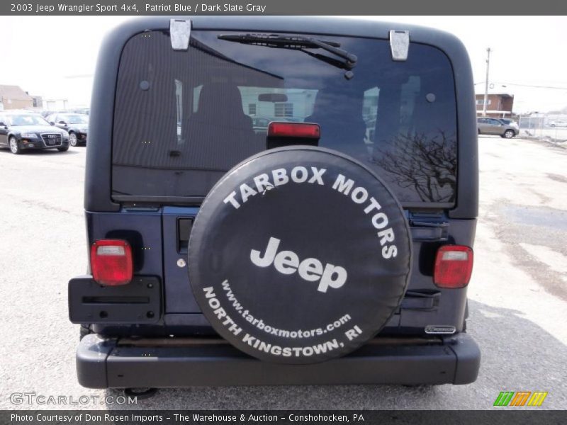 Patriot Blue / Dark Slate Gray 2003 Jeep Wrangler Sport 4x4