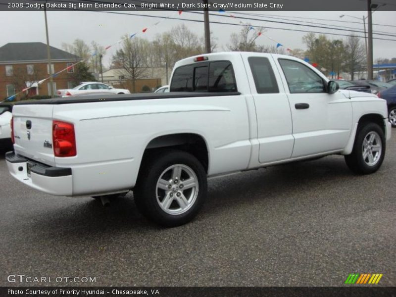 Bright White / Dark Slate Gray/Medium Slate Gray 2008 Dodge Dakota Big Horn Extended Cab