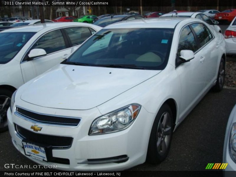 Summit White / Cocoa/Cashmere 2011 Chevrolet Malibu LT