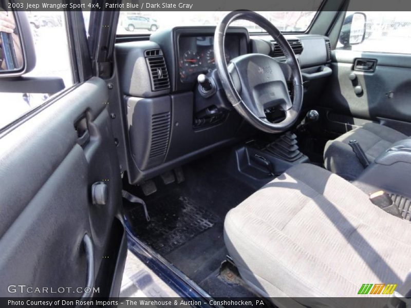 Patriot Blue / Dark Slate Gray 2003 Jeep Wrangler Sport 4x4