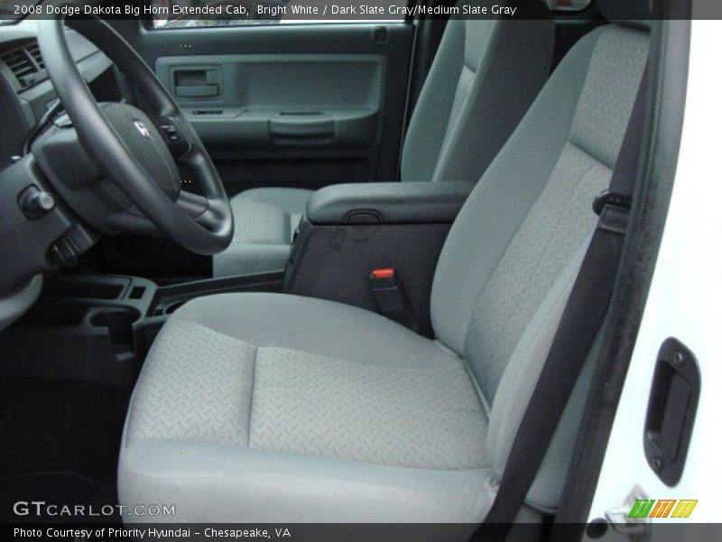 Bright White / Dark Slate Gray/Medium Slate Gray 2008 Dodge Dakota Big Horn Extended Cab