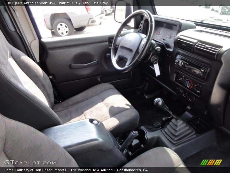 Patriot Blue / Dark Slate Gray 2003 Jeep Wrangler Sport 4x4