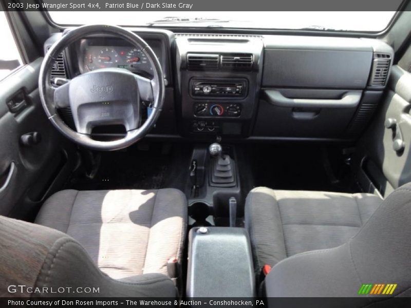Patriot Blue / Dark Slate Gray 2003 Jeep Wrangler Sport 4x4