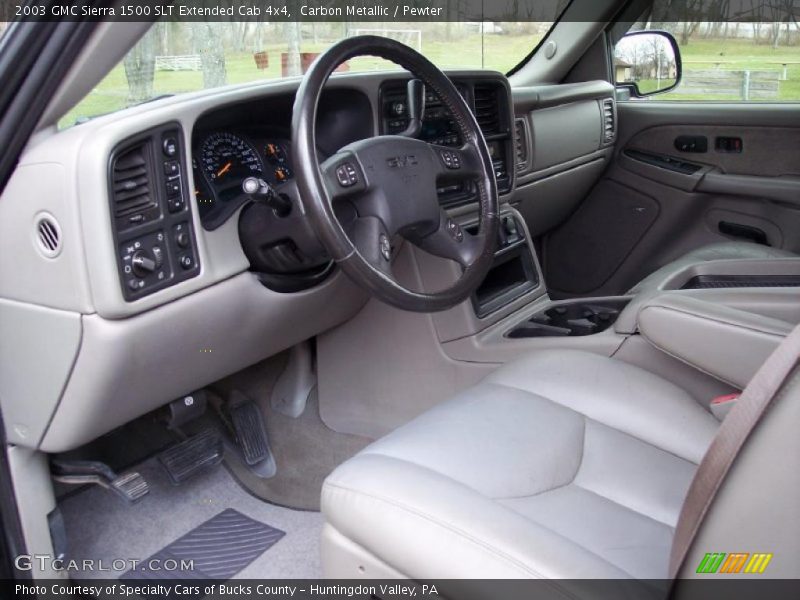  2003 Sierra 1500 SLT Extended Cab 4x4 Pewter Interior