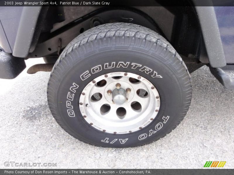 Patriot Blue / Dark Slate Gray 2003 Jeep Wrangler Sport 4x4