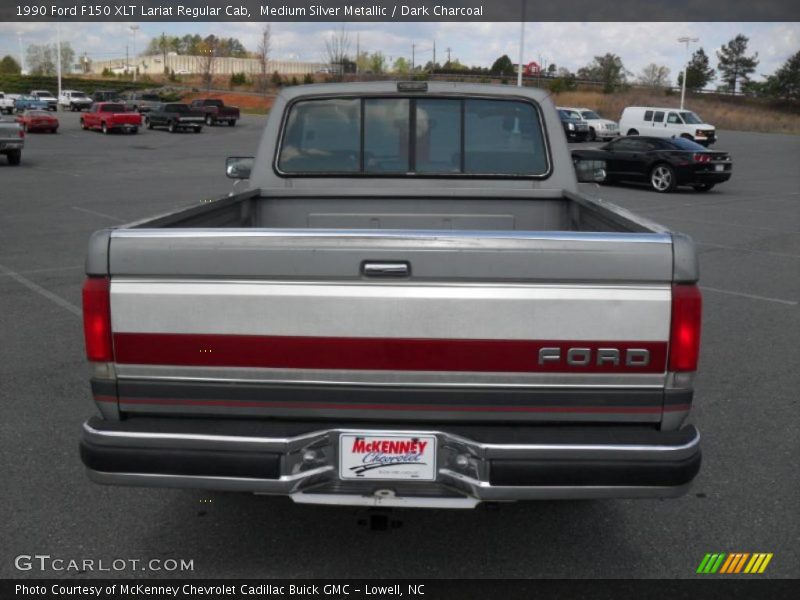 Medium Silver Metallic / Dark Charcoal 1990 Ford F150 XLT Lariat Regular Cab