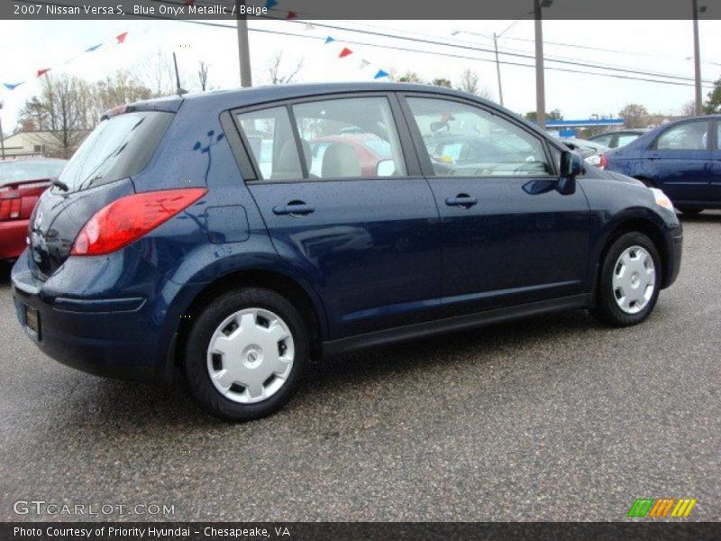 Blue Onyx Metallic / Beige 2007 Nissan Versa S