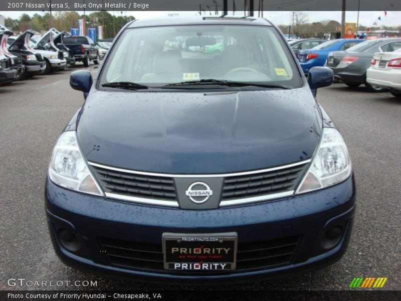 Blue Onyx Metallic / Beige 2007 Nissan Versa S