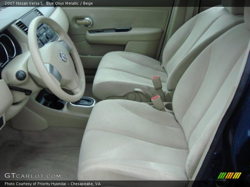 Blue Onyx Metallic / Beige 2007 Nissan Versa S