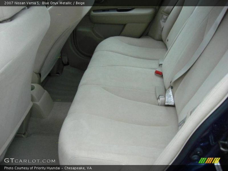 Blue Onyx Metallic / Beige 2007 Nissan Versa S