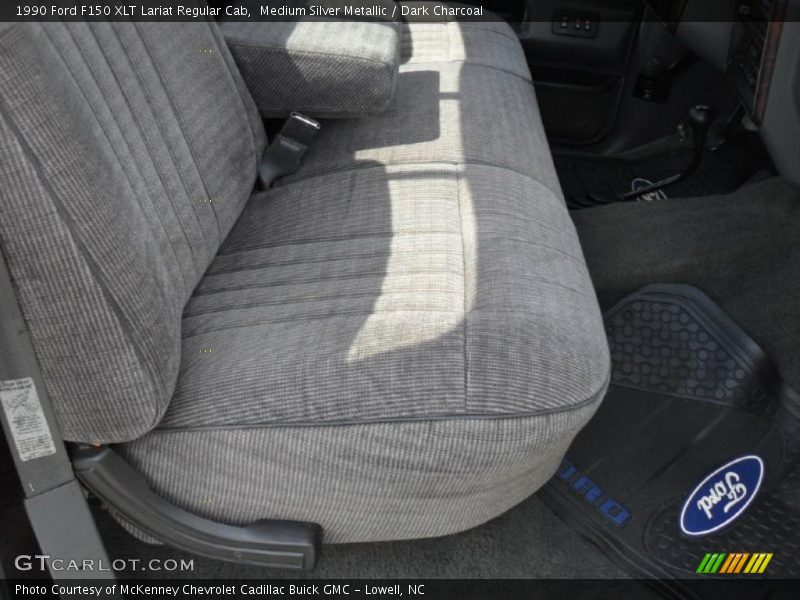 Medium Silver Metallic / Dark Charcoal 1990 Ford F150 XLT Lariat Regular Cab