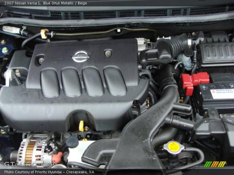 Blue Onyx Metallic / Beige 2007 Nissan Versa S