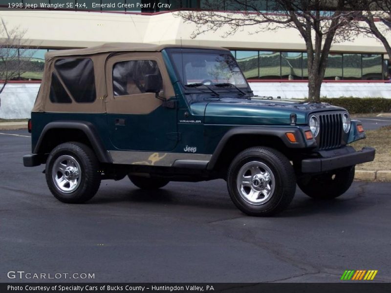 Emerald Green Pearl / Gray 1998 Jeep Wrangler SE 4x4