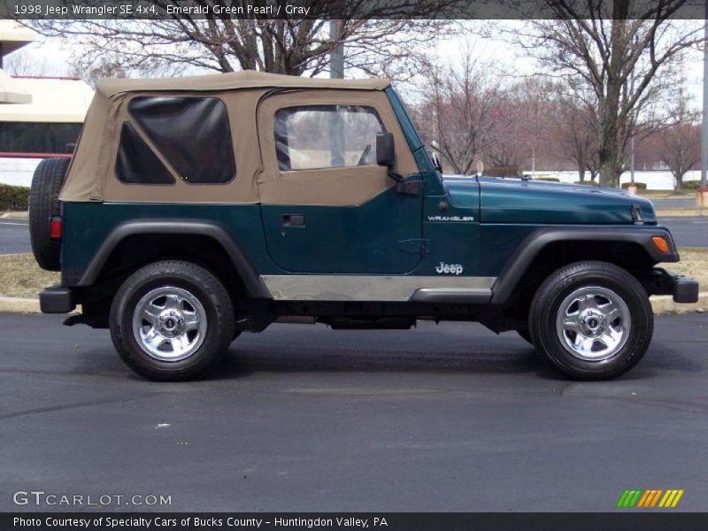 Emerald Green Pearl / Gray 1998 Jeep Wrangler SE 4x4