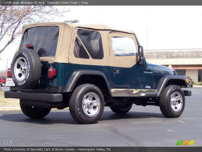 Emerald Green Pearl / Gray 1998 Jeep Wrangler SE 4x4