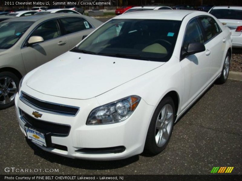 Summit White / Cocoa/Cashmere 2011 Chevrolet Malibu LS