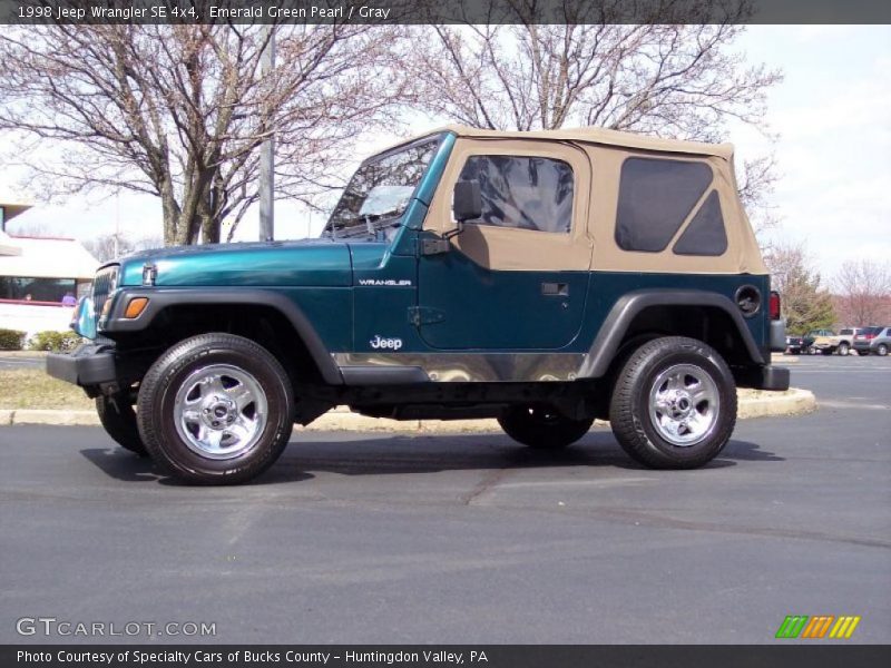 Emerald Green Pearl / Gray 1998 Jeep Wrangler SE 4x4