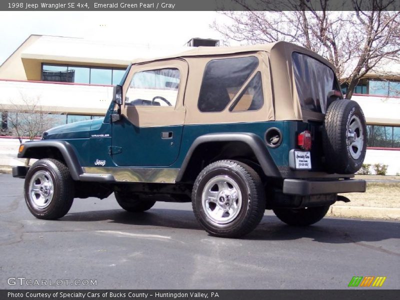 Emerald Green Pearl / Gray 1998 Jeep Wrangler SE 4x4