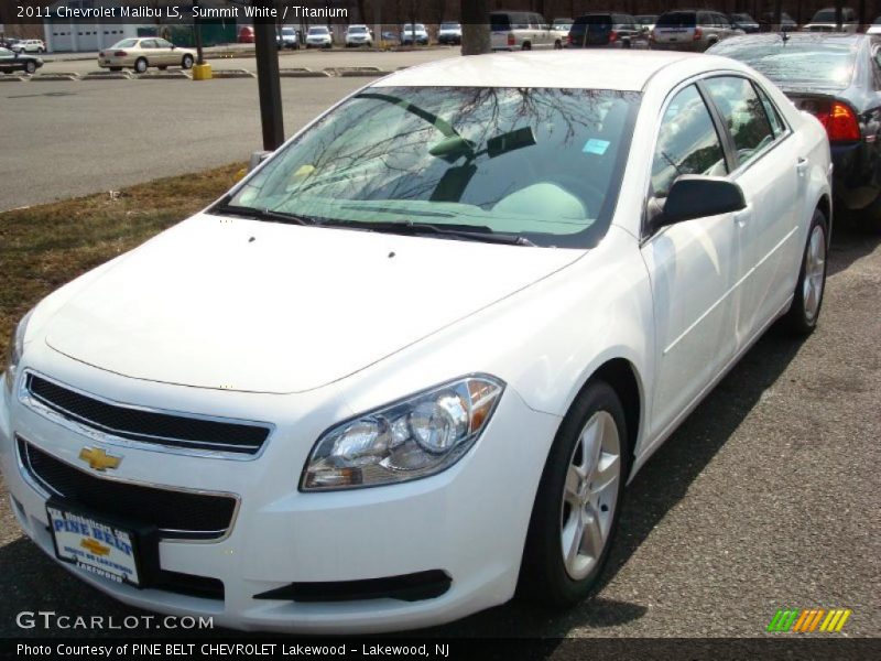 Summit White / Titanium 2011 Chevrolet Malibu LS
