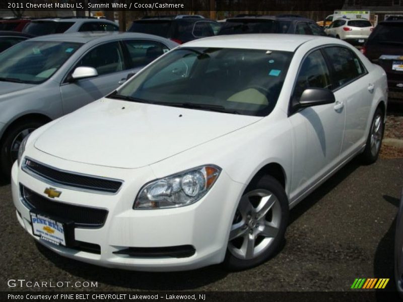 Summit White / Cocoa/Cashmere 2011 Chevrolet Malibu LS