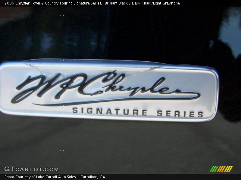 Brilliant Black / Dark Khaki/Light Graystone 2006 Chrysler Town & Country Touring Signature Series