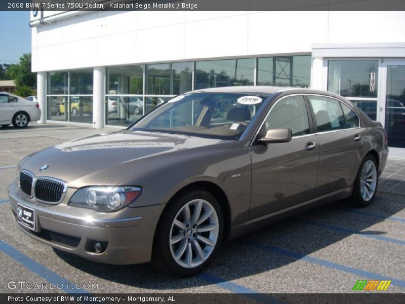 Kalahari Beige Metallic / Beige 2008 BMW 7 Series 750Li Sedan