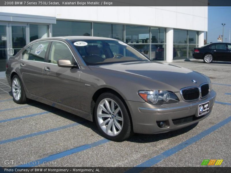 Kalahari Beige Metallic / Beige 2008 BMW 7 Series 750Li Sedan