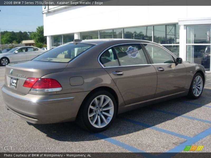Kalahari Beige Metallic / Beige 2008 BMW 7 Series 750Li Sedan