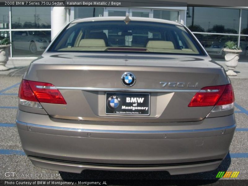 Kalahari Beige Metallic / Beige 2008 BMW 7 Series 750Li Sedan