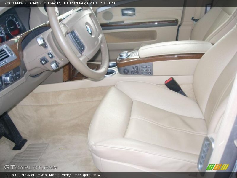 Kalahari Beige Metallic / Beige 2008 BMW 7 Series 750Li Sedan